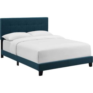 Adriane Upholstered Fabric Bed Azure