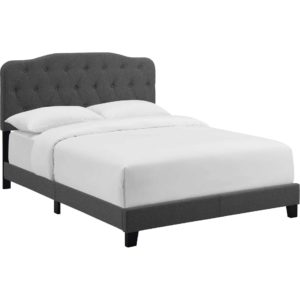 Amelie Upholstered Fabric Bed Gray