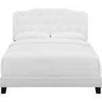 Amelie Upholstered Fabric Bed White
