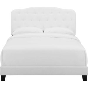 Amelie Upholstered Fabric Bed White