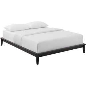 Lennon Wood Platform Bed Frame Cappuccino