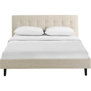 Lester Fabric Bed Beige