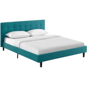Lester Fabric Bed Teal