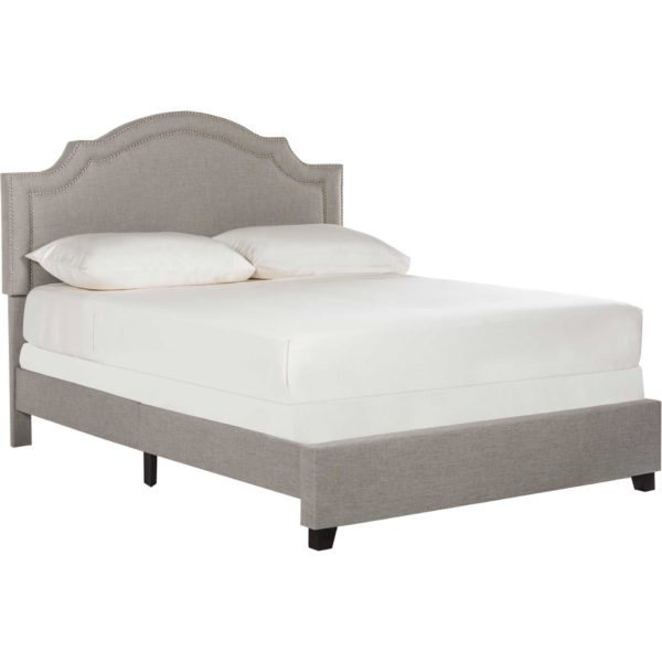 Thaddeus Upholstered Bed Light Gray
