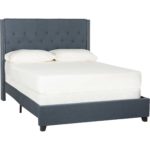 Willa Upholstered Bed Navy