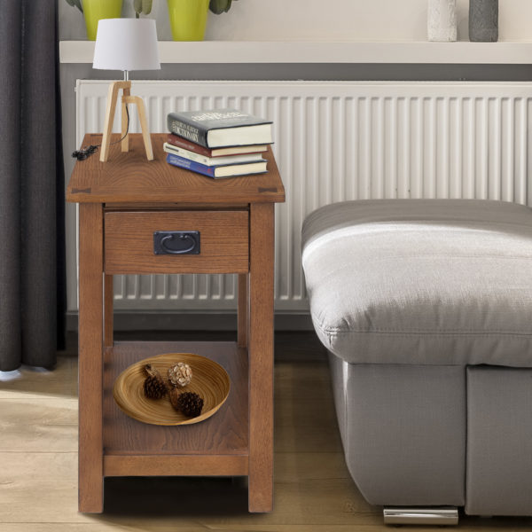 HOMCOM 24" Wooden Side Accent End Table
