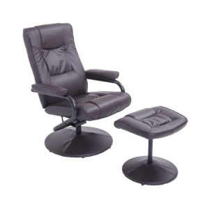 HomCom Ergonomic Faux Leather Lounge Armchair Recliner