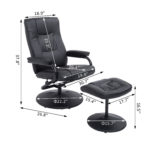 HomCom Ergonomic Recliner Faux Leather Lounge Armchair