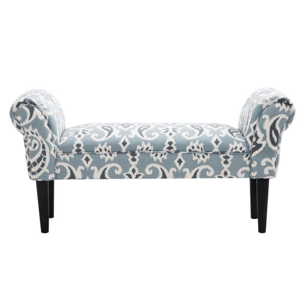 HomCom Linen Upholstered Vanity Accent Bench with