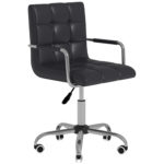 Homcom Armchair Office Chair Modern Tufted Pu