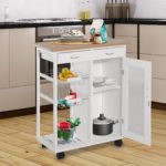 Homcom Movable Kitchen Island Cart For Kitchen