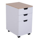 Homcom Rolling File Cabinet 24" 3-Drawer Modern