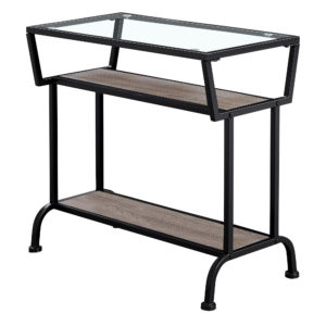 Monarch 22" 3-Tier Contemporary Tempered Glass Top