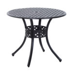 Outsunny 33" Round Outdoor Dining Table Cast