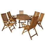 Outsunny 9 Pieces Acacia Wood Patio Dining