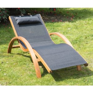 Outsunny Outdoor Mesh Lounger with Cushion -