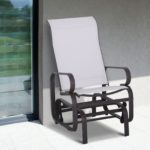 Outsunny Patio Sling Fabric Glider Swing Chair