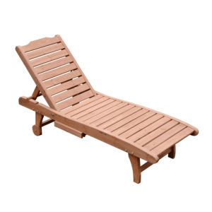 Outsunny Reclining Outdoor Wooden Chaise Lounge Patio