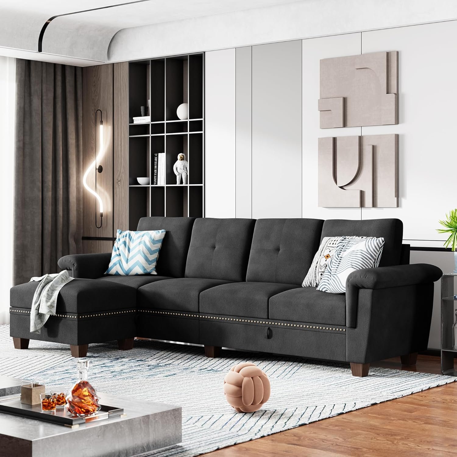 Shintenchi Reversible Sectional Sofa L Shaped