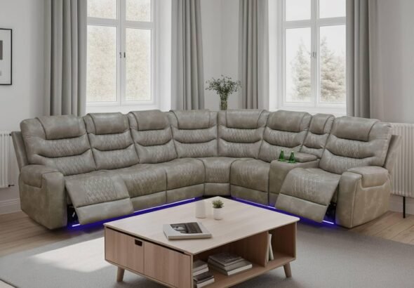 Giga Power Recliner Living Room Set with LED for Living Room, Dormitory, Guest House, Playroom, Airbnb,Apartment